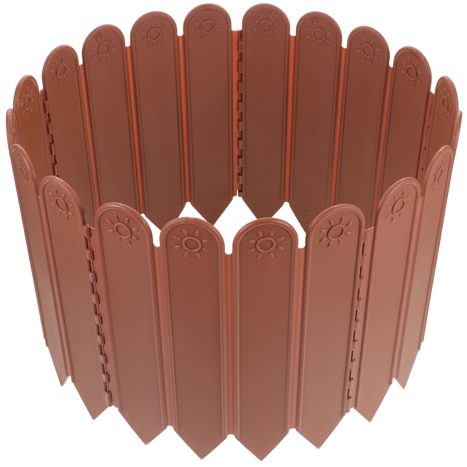 

Lawn Garden Fences Fencing for Beds Christmas Tree Edging Borders Brown Plastic