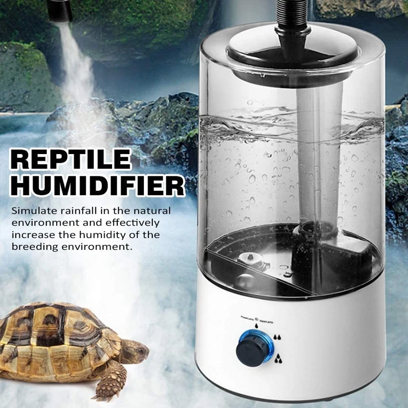 Mist Fogger Lizard Herps Pet Supplies Accessories Reptile Humidifier Amphibians Terrariums Chameleon New With Hose ,US Plug