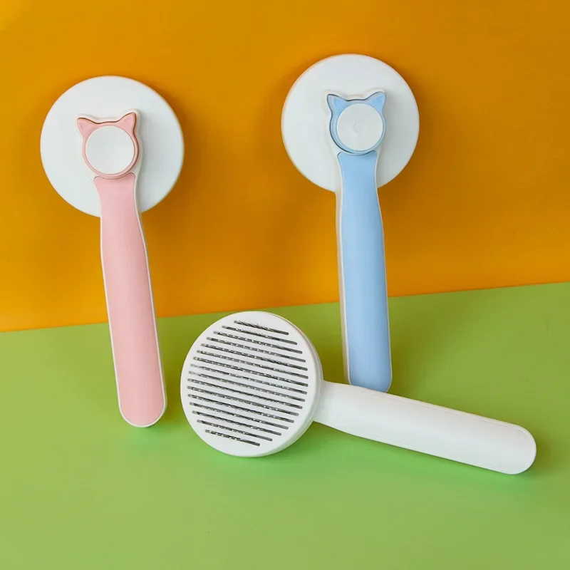 Pet Hair Removal Brush, Floating Messy Hair Cleaning, Dog And Cat Hair Removal Comb, Puppy And Kitten Massage, Pink Girl Style