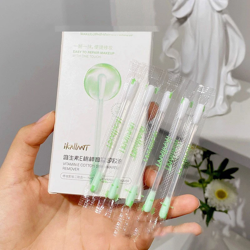 25pcs/Box Cotton Swabs Makeup Remover Stick Face Eye Lip Make Up Details Cleansing Liquid Water Portable Travel Skin Care