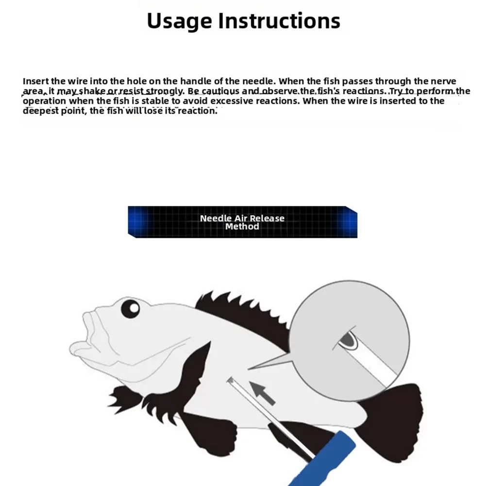 

Ikejime Rig System for Large Pelagic Fish - Stainless Steel Wires 1.2mm and 1.5mm with Hollow Stinger Needle for Saltwater Use