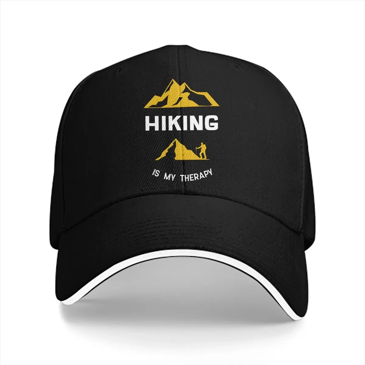 Pure Color Dad Hats Hiking Is My Therapy Men's Hat Sun Visor Baseball Caps Hiking Peaked Cap