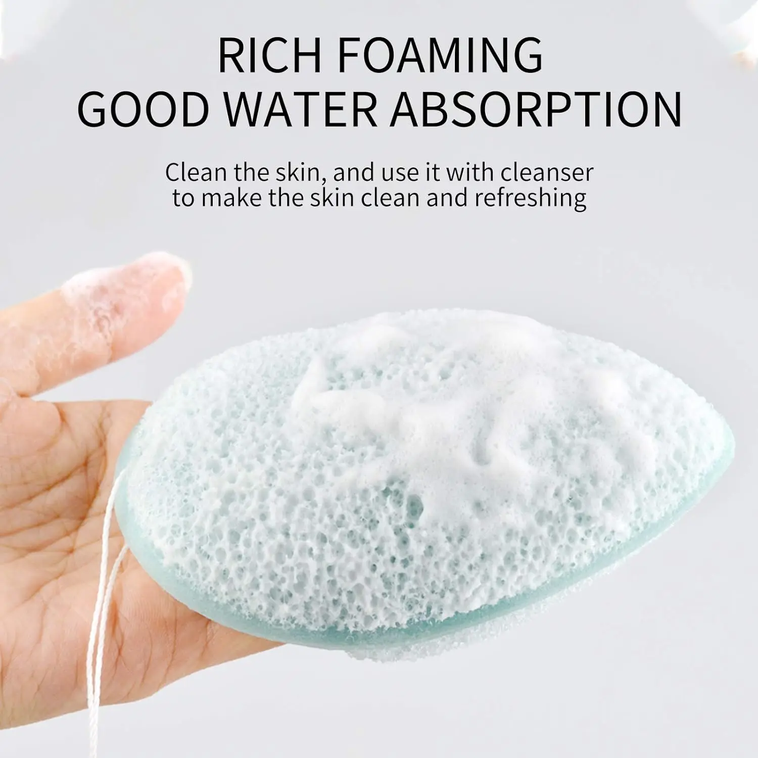 Natural Exfoliating Face Wash Cleansing Puff Flutter Sponge Deep Remover To Black Headband Cosmetic Sponges Facial Clean Tool