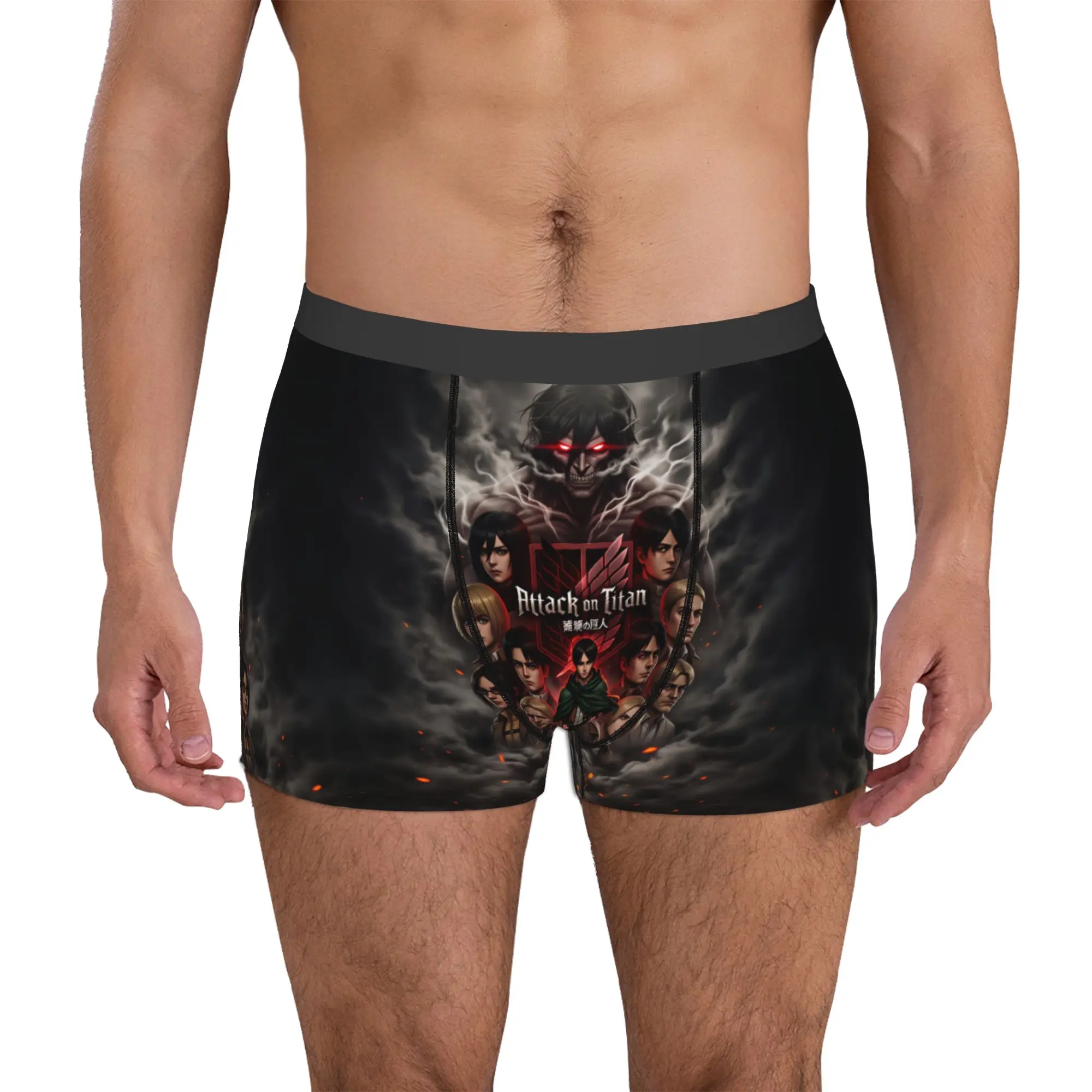 cuecas-masculinas-attack-on-titan-eren-yeager-mikasa-ackerman-cuecas-boxer-respiraveis-shorts-calcinhas-cuecas