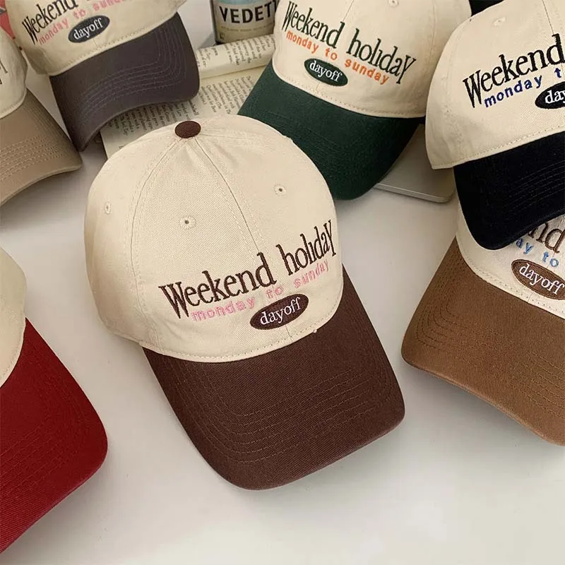 Berretto da baseball a tesa larga di alta qualità nuovo arrivato Berretto sportivo con ricamo a lettera retrò per coppie Berretto da donna Kpop Street Style