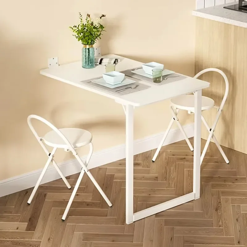 Multifunctional invisible dining table simple wall hanging folding design assembly