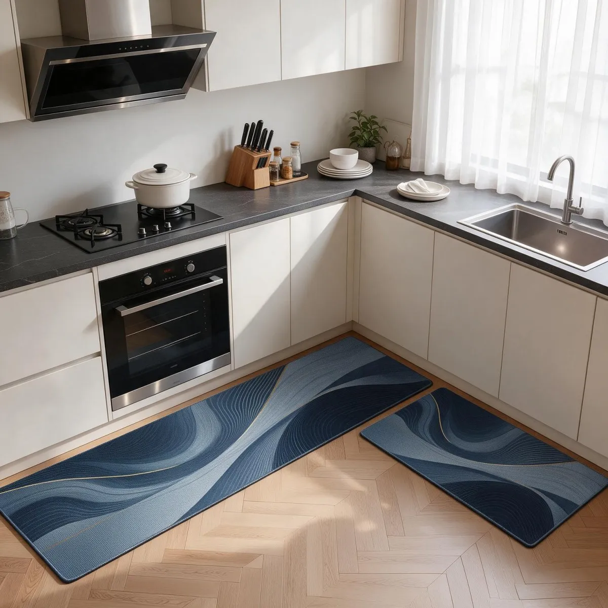 Tappetino da cucina, realizzato con fango di diatomee, materiale ad alta capacità di assorbimento dell’acqua e fondo in gomma antiscivolo. Tappetini lunghi e quadrati, ideali per bagno, toilette, sala