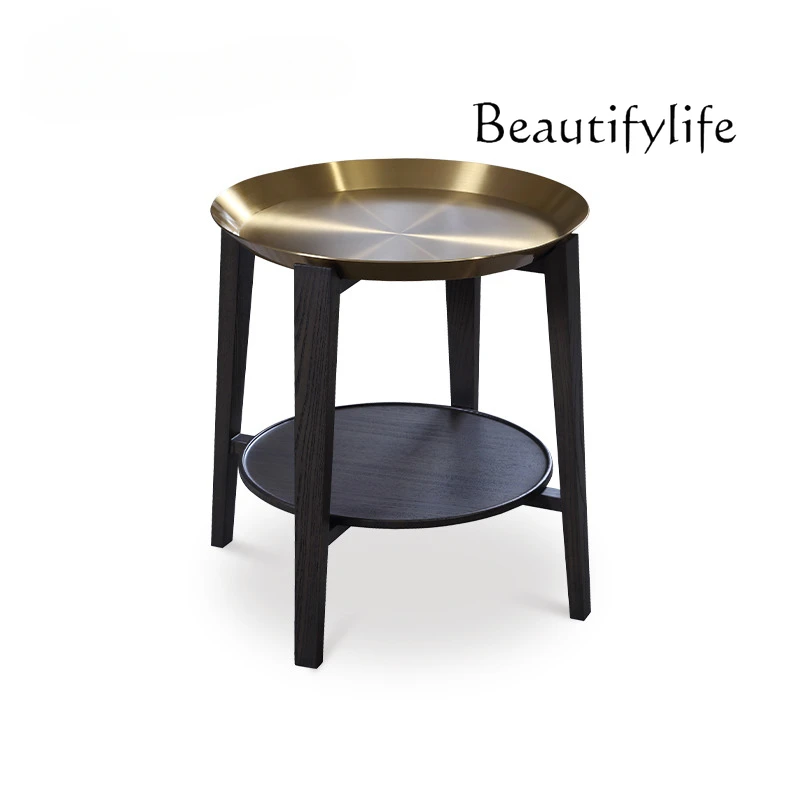 

Italian Minimalist Small round Table Creative Designer Model Small Coffee Table Modern Minimalist Sofa Side Table