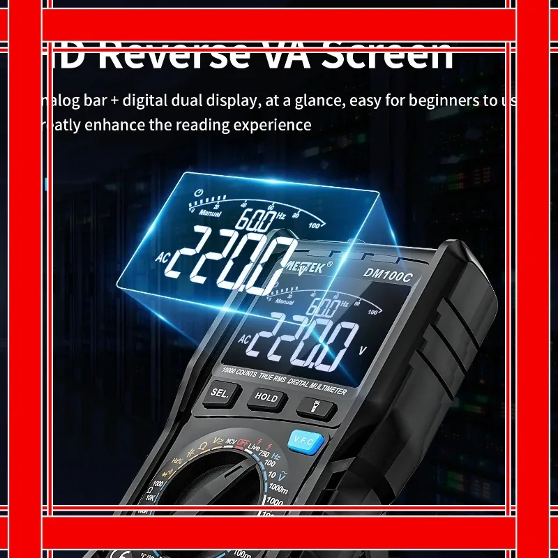 

Мультиметр NCV на 10000 отсчетов, высокоточный измеритель температуры, сопротивление, емкость, влажность, мультиметр