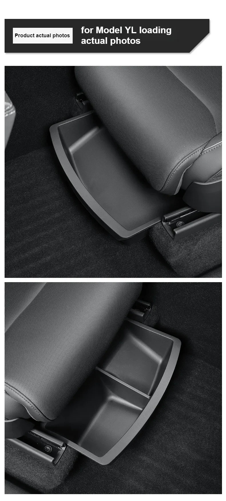 Für Tesla 2026 Modell YL 6-Sitzer Unter-Sitz-Aufbewahrungsbox TPE-Schublade Vorder- und Rücksitz Unterer Organizer-Aufbewahrungsbehälter Auto-Innenausstattung – Detail 23