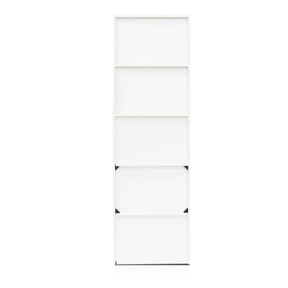 5 Tier Open Shelf Bookcase Wood Engineered Wood Storage Vertical Display Unit Home Office Bedroom Contemporary Design