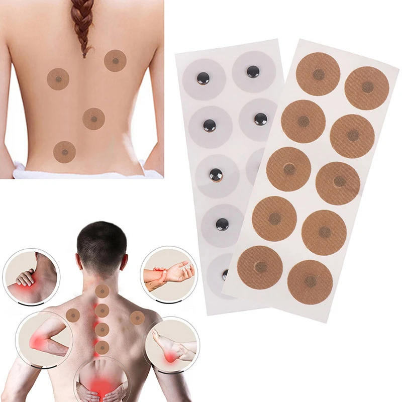 C 10Pcs/Sheets New Magnetic Acupuncture Body Points Beads Attached Magnetic Stickers Affixed To Eliminate Pain Permanent Magnet