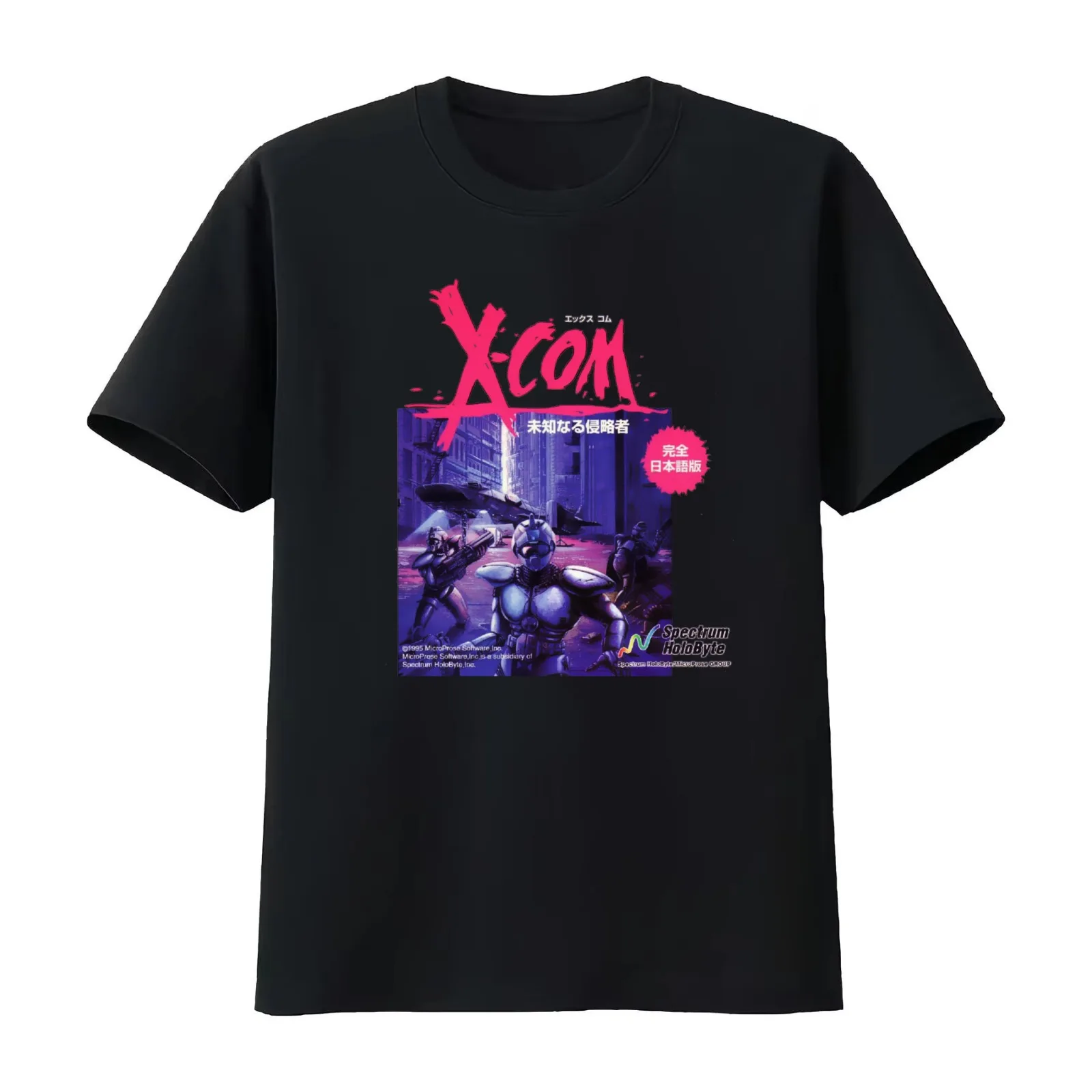 XCOM: UFO Defense Japanese Ver. T-Shirt Summer Casual Cotton Tee Oversized Streetwear Tops Vintage Graphic Print 100% Cotton