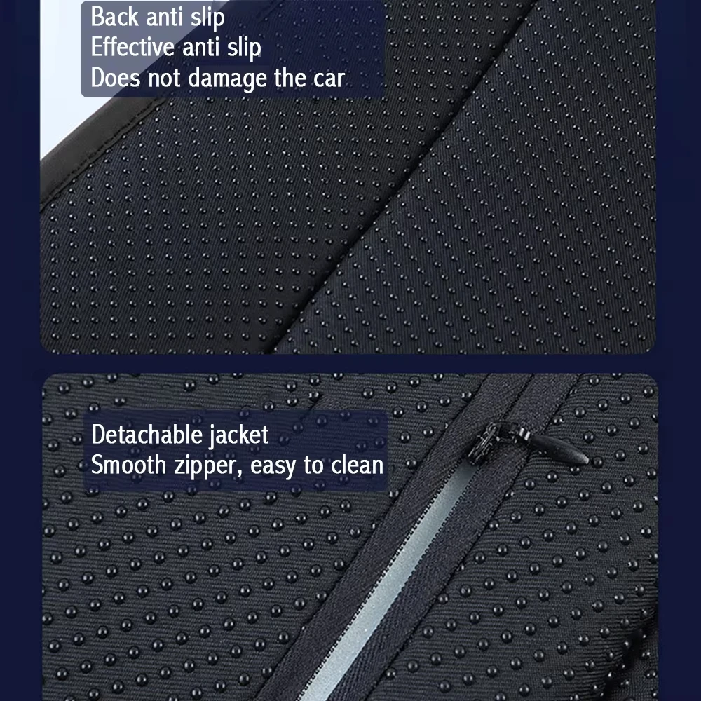 Untuk Tesla Sarung Jok Mobil Bersirkulasi Bantal Kursi Mobil Kulit Nappa Aksesori Interior Bantal Otomatis Anti-selip Empat Musim