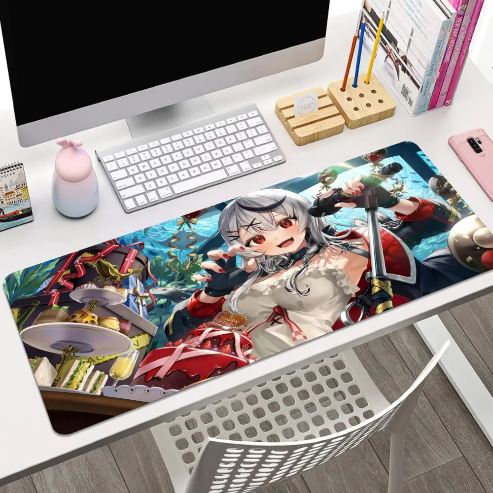 Sakamata Chloe Anime Girl Mousepad Large Gaming Mouse Pad LockEdge Thickened Computer Keyboard Table Desk Mat