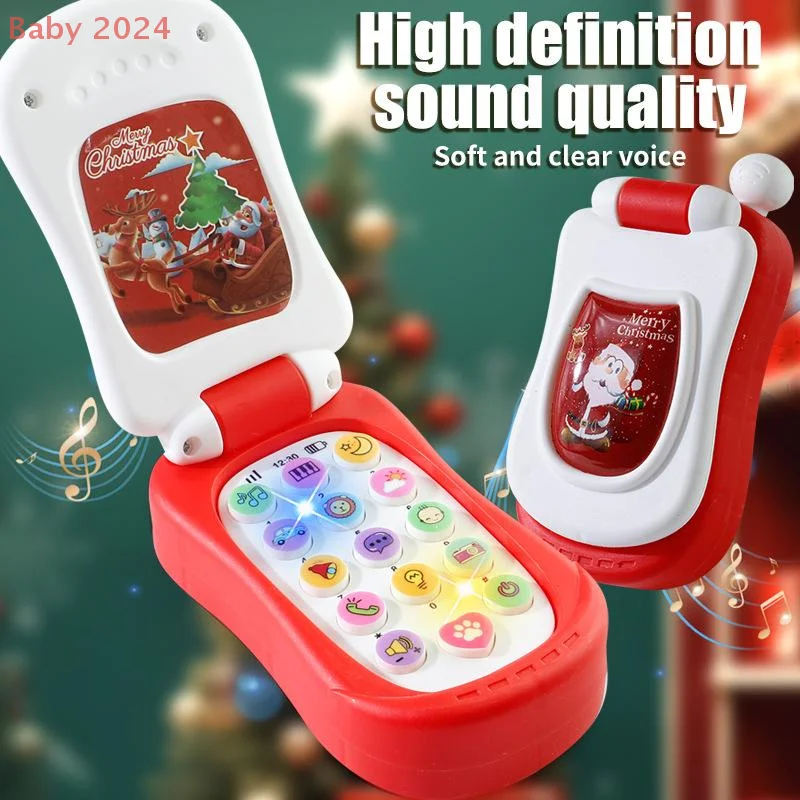 Simulation de dessin animé, téléphone à rabat, musique éducative, jouet pour tout-petits, voix précoces, jouets pour cadeaux de la journée des enfants