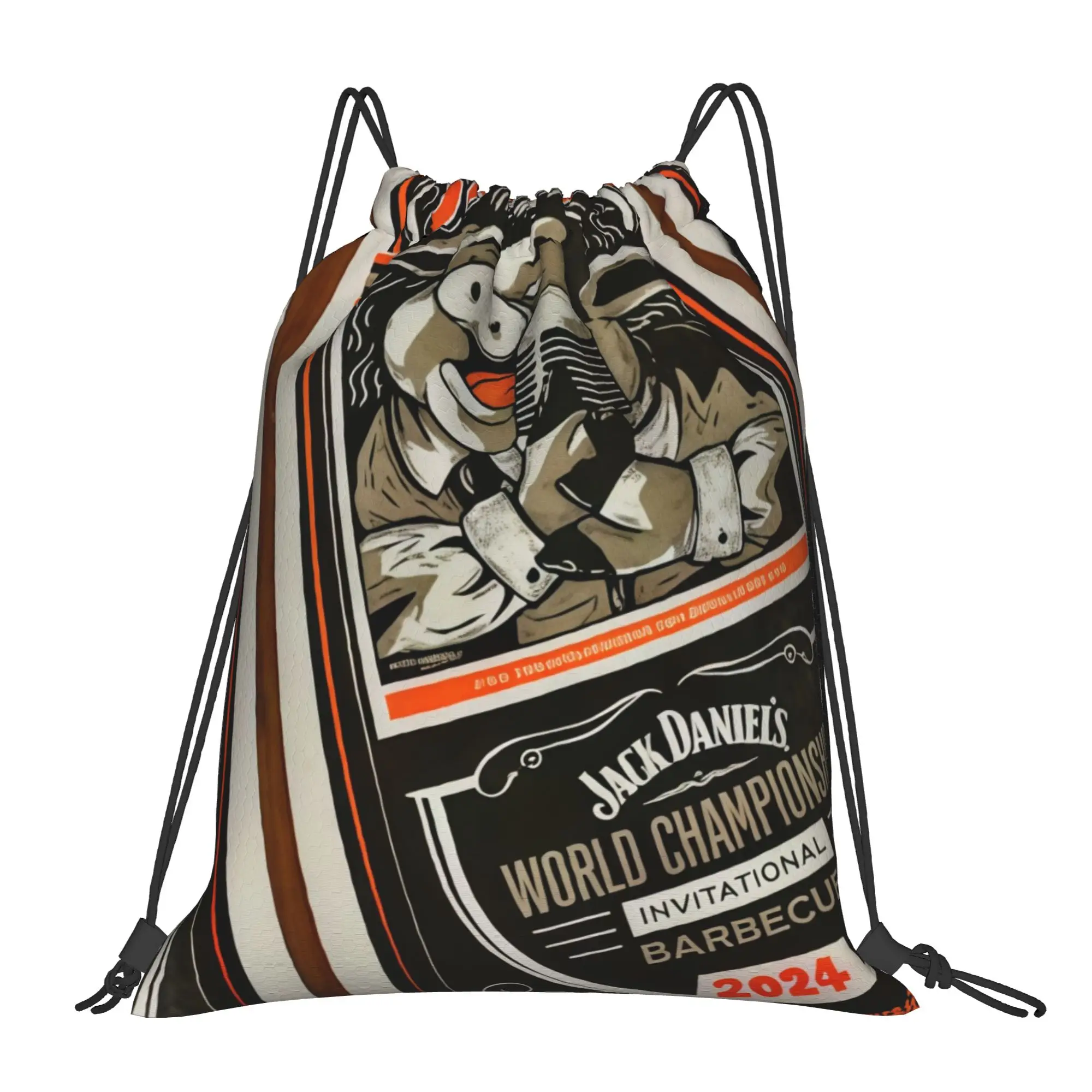 

Портативные спортивные сумки-рюкзаки JJack Daniel's Smoke World Championship BBQ на шнурке для езды на велосипеде и хранения вещей в спортзале