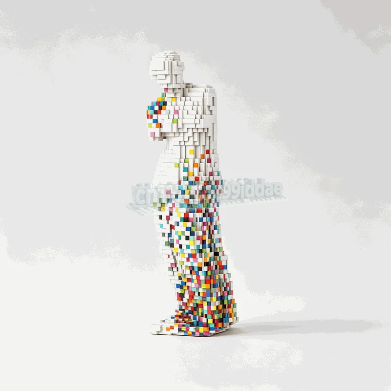 3895PCS MOC Colorful Pixel Art Venus Classic Sculpture Figure Model Custom Building Blocks DIY Creative Assembly Display Gifts