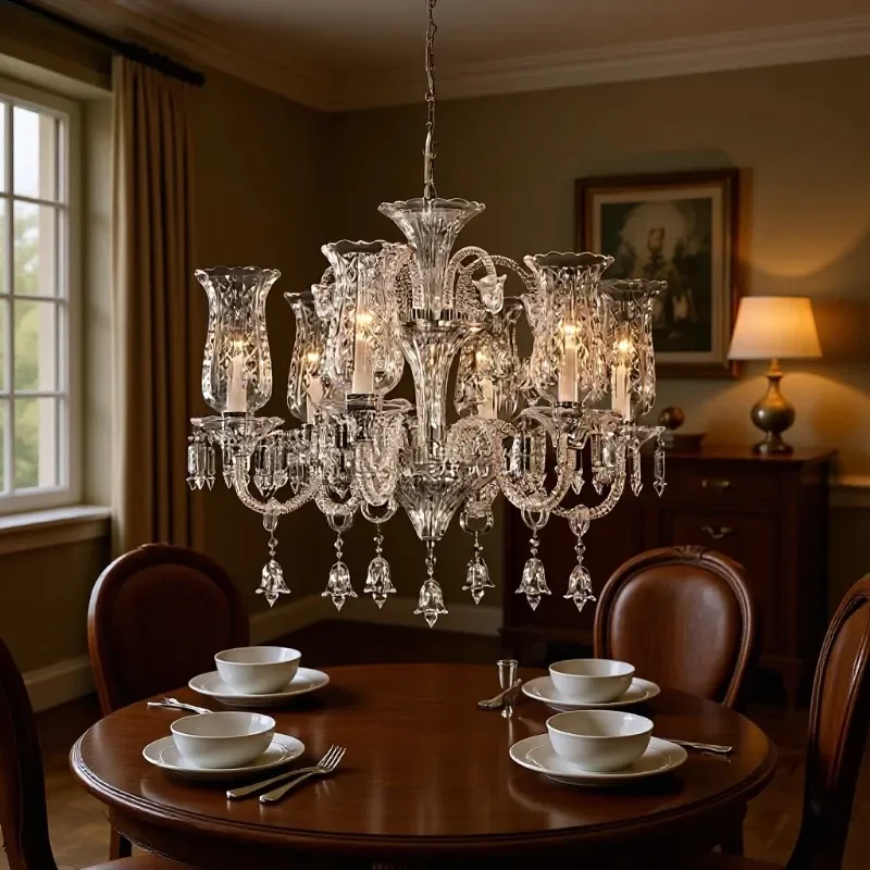 Modern Crystal Chandelier LED Pendant Light for Living Room Bedroom Dining Villa Hotel Luxury Atmosphere Decor