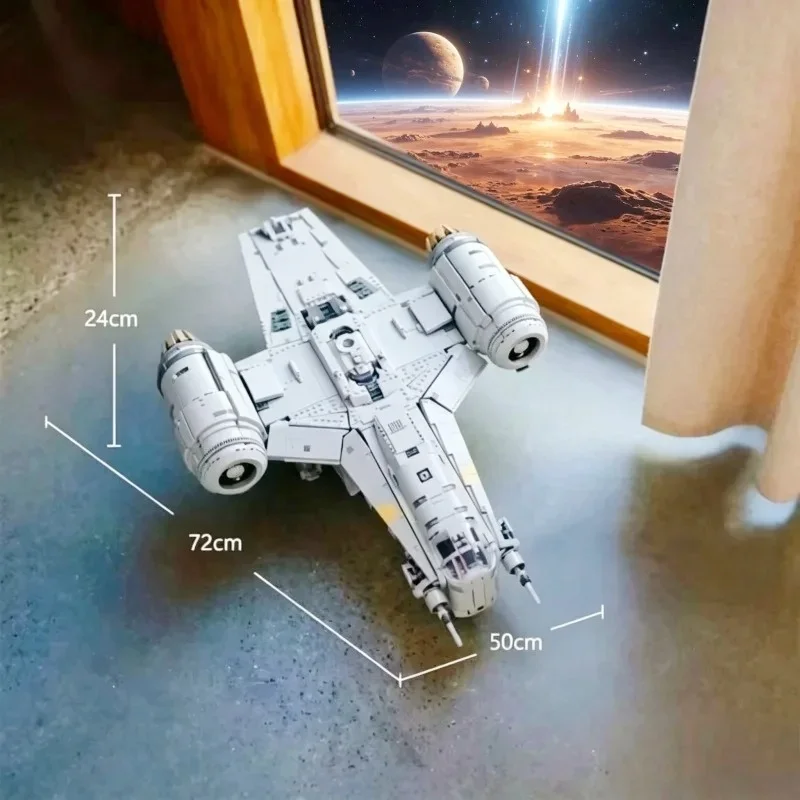 MOC Science Fiction Spaceship DIY Assembly Model Large Spaceship Toy Home Decoration Creative Collection Gift
