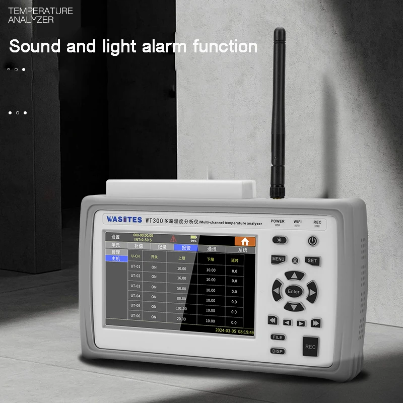 Multi channel temperature tester, 10 channel temperature rise recorder, inspection contact temperature measurement WT300