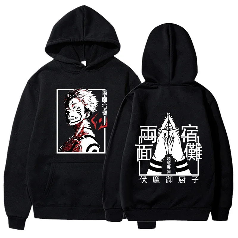 2025Anime Ryomen Sukuna Printing Hoodies Men's clothing Fashion Harajuku New in sweatshirts Unisex Long Sleeve Pullover y2k Tops