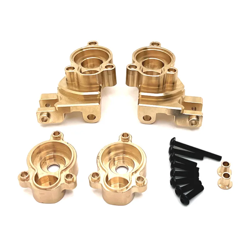 Brass Front Axle Steering Cup Gear Cover for YiKong 1/10 YK4106 Metal Upgrade Parts Kit Rc Model Crawler Car Truck Buggy Truggy