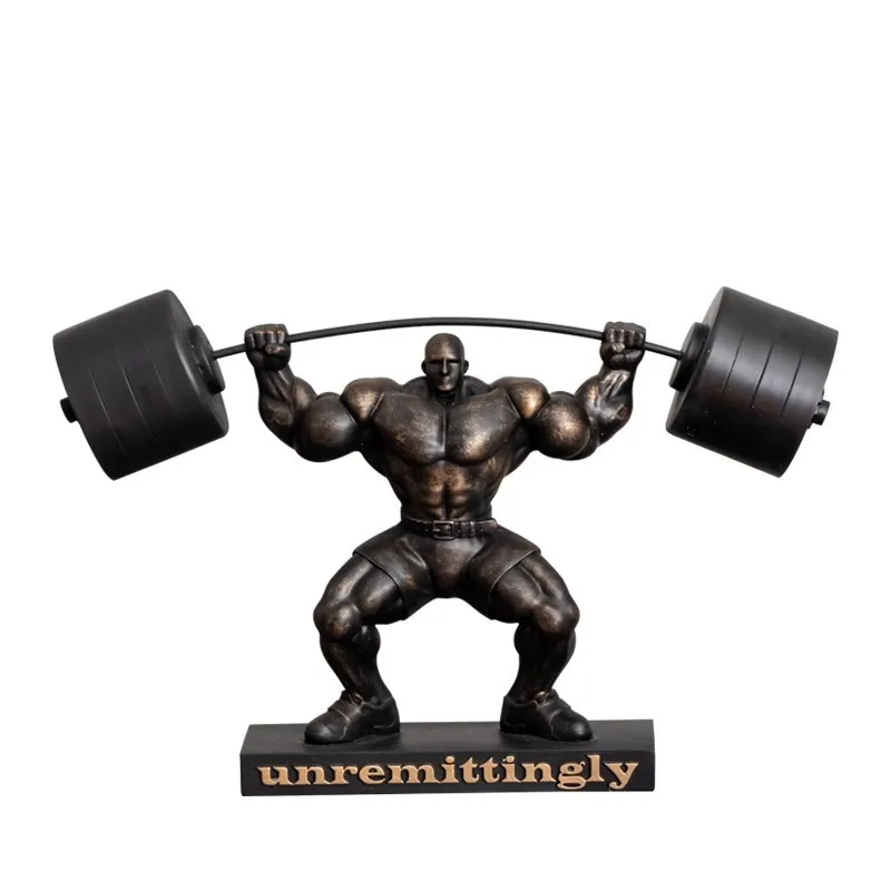 

Muscle man powerlifting bodybuilding model gym opening gift office sculpture