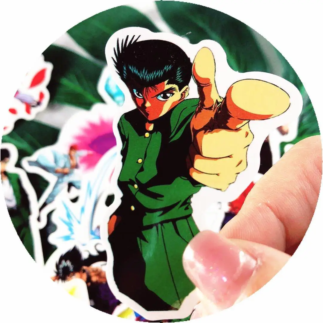 ملصقات كرتونية YuYu Hakusho ، حقيبة إبداعية ، سكوتر ، مستلزمات تزيين السيارة ، مقاومة للماء ، 50 *