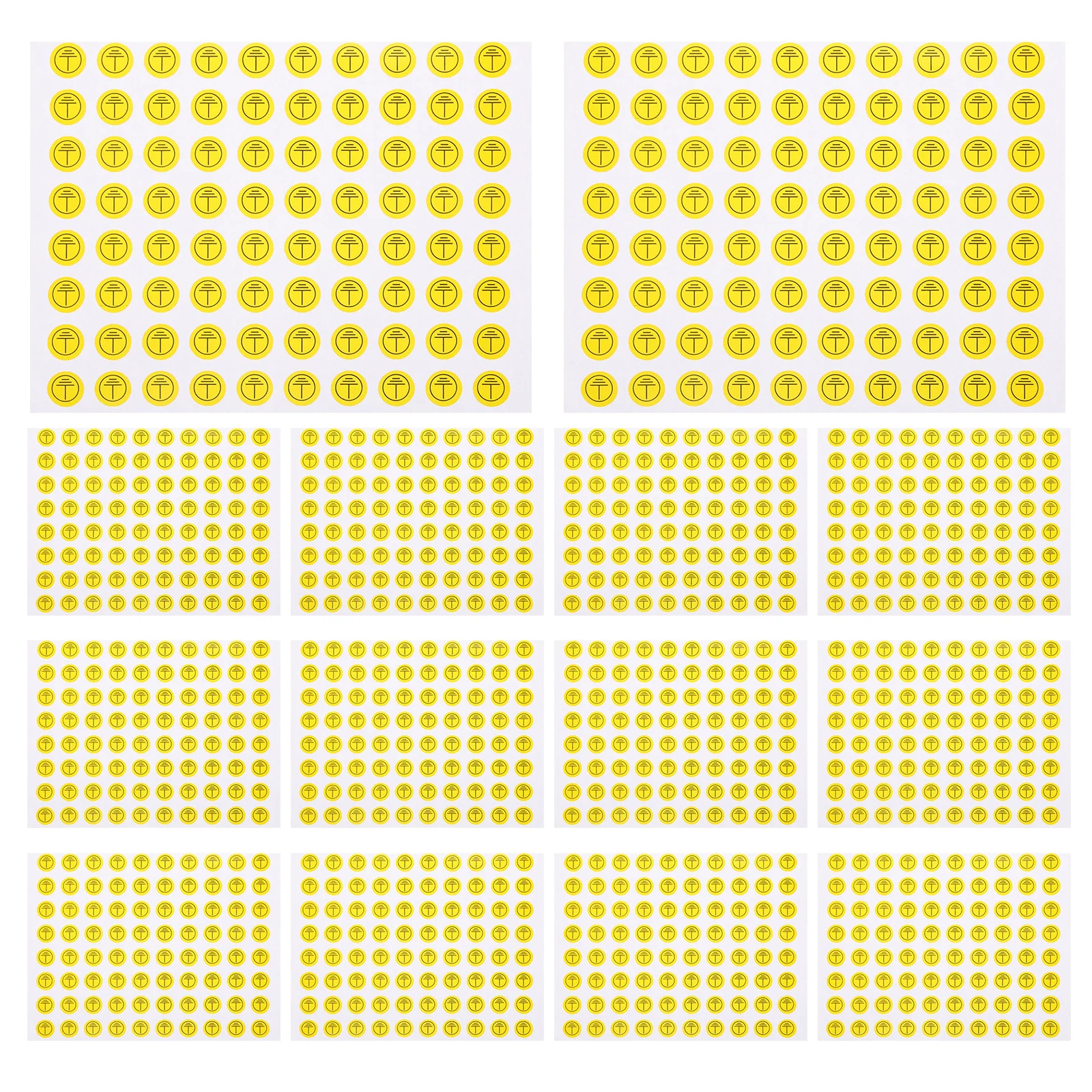 800Pcs Grounding Symbol Stickers Electrical Panel Labels Safety Warning Signs for Power Operations Earth Ground Identification