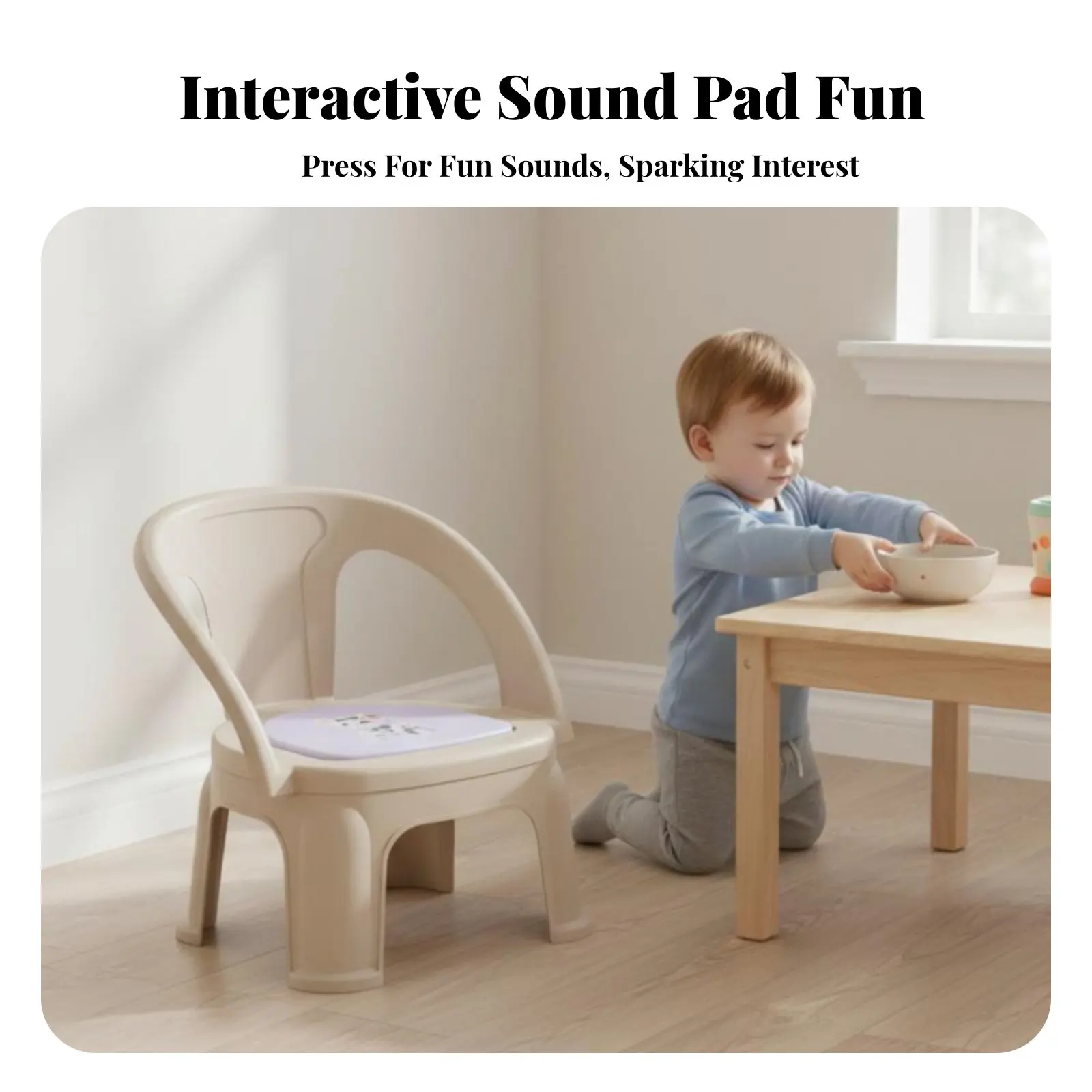 背もたれ付きの生き物キャラクターチェア-音が鳴るキャラクターチェア-滑り止め足付き-お手入れ簡単-2～6歳の子供、幼児向け