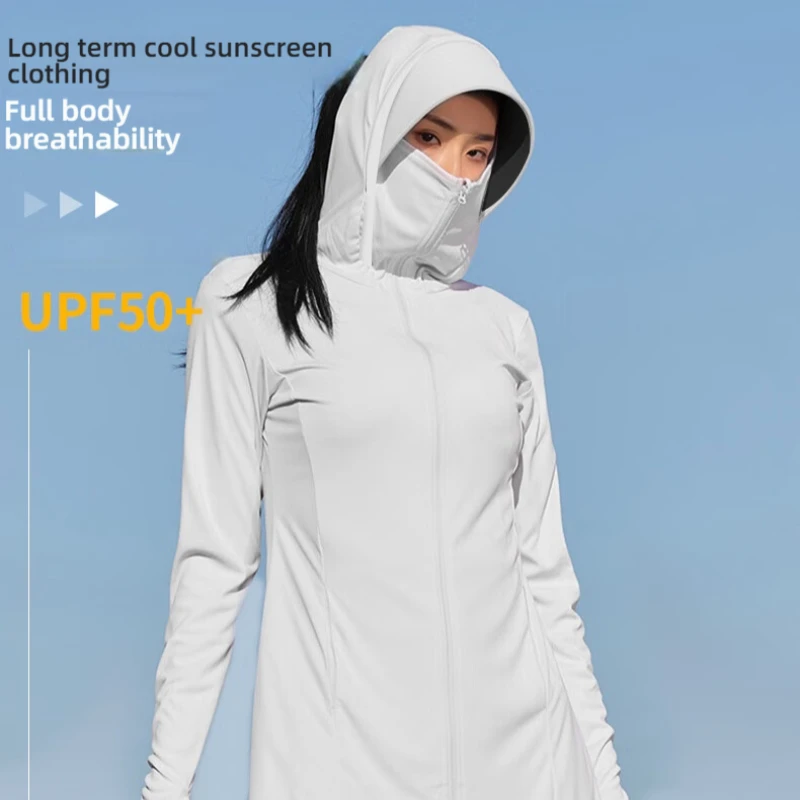 

TRVLWEGO Summer Women Men Fishing Shirt UV Proof Coat Quick Dry Thin Sunscreen UPF50+ Outwear Hooded Cycling Beach Clothes