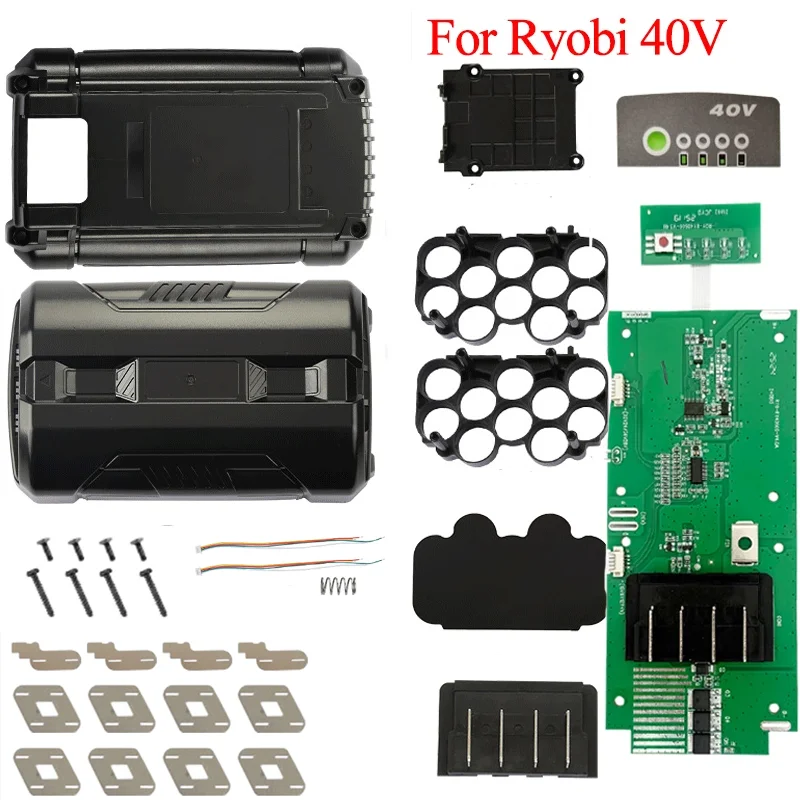 

20X18650 литиевая батарея, пластиковый корпус, защитная плата, печатная плата для RYOBI, батарея 40 В, OP4040, OP4050, корпуса