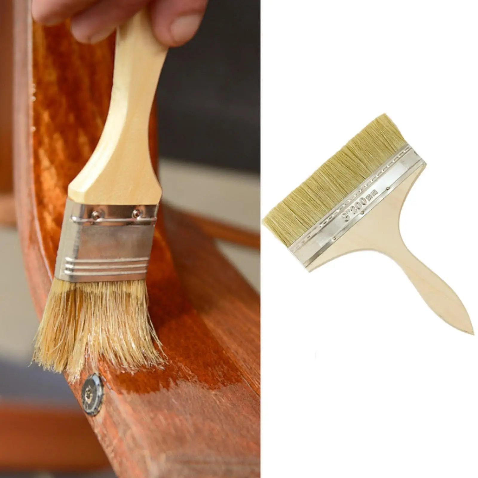 8inch Wooden Handle Fence Stain Applicator Paint Brush for Oil Paint House