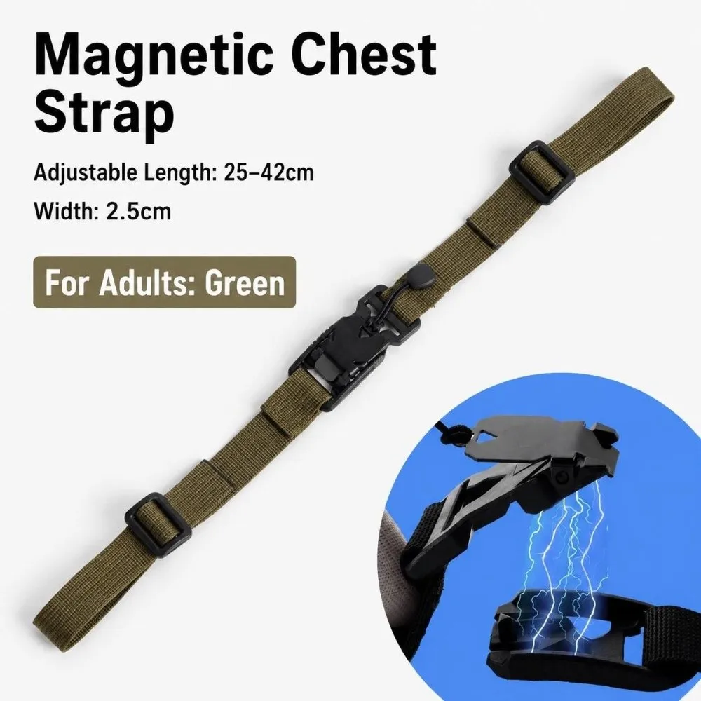 Magnetic Buckle Backpack Chest Pack Strap Adjustable Length Versatile Durable Camping Bag Strap Easy Detachable