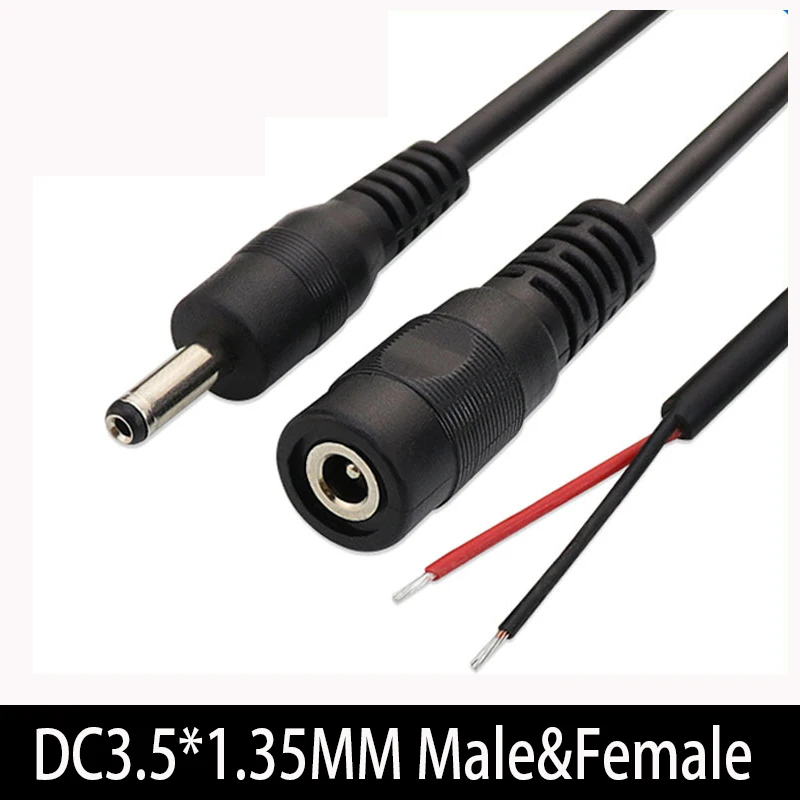 Kabel Dc 3.5*1.35 męski 35135 żeński przewód wtyczka zasilania jednogłowiowy Dc3.5 kabel żeński