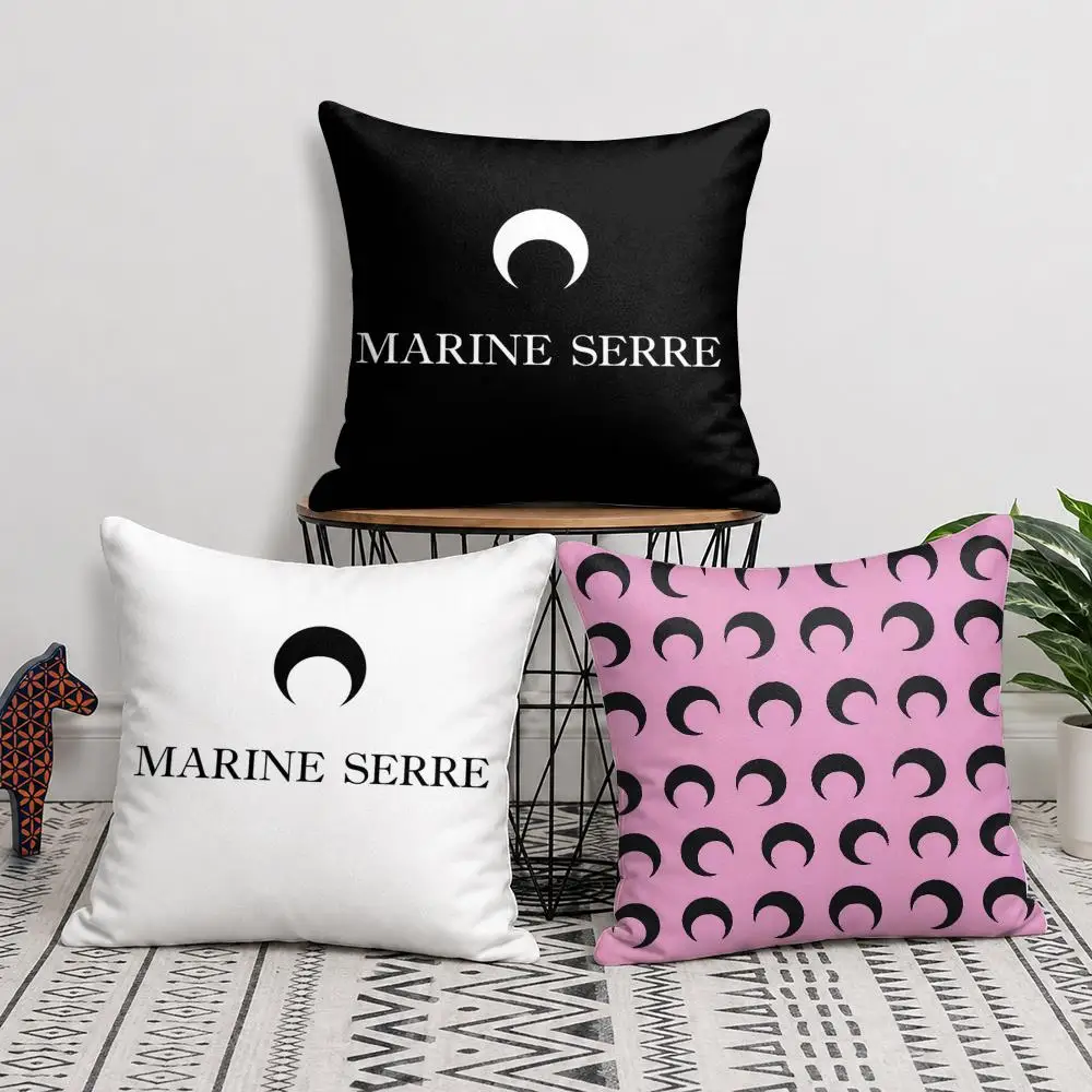 Luxury M-Marine Serre Cushion Cover Silky Short Plush Invisible Zipper Dustproof Sofa Pillow Case For Home Decor