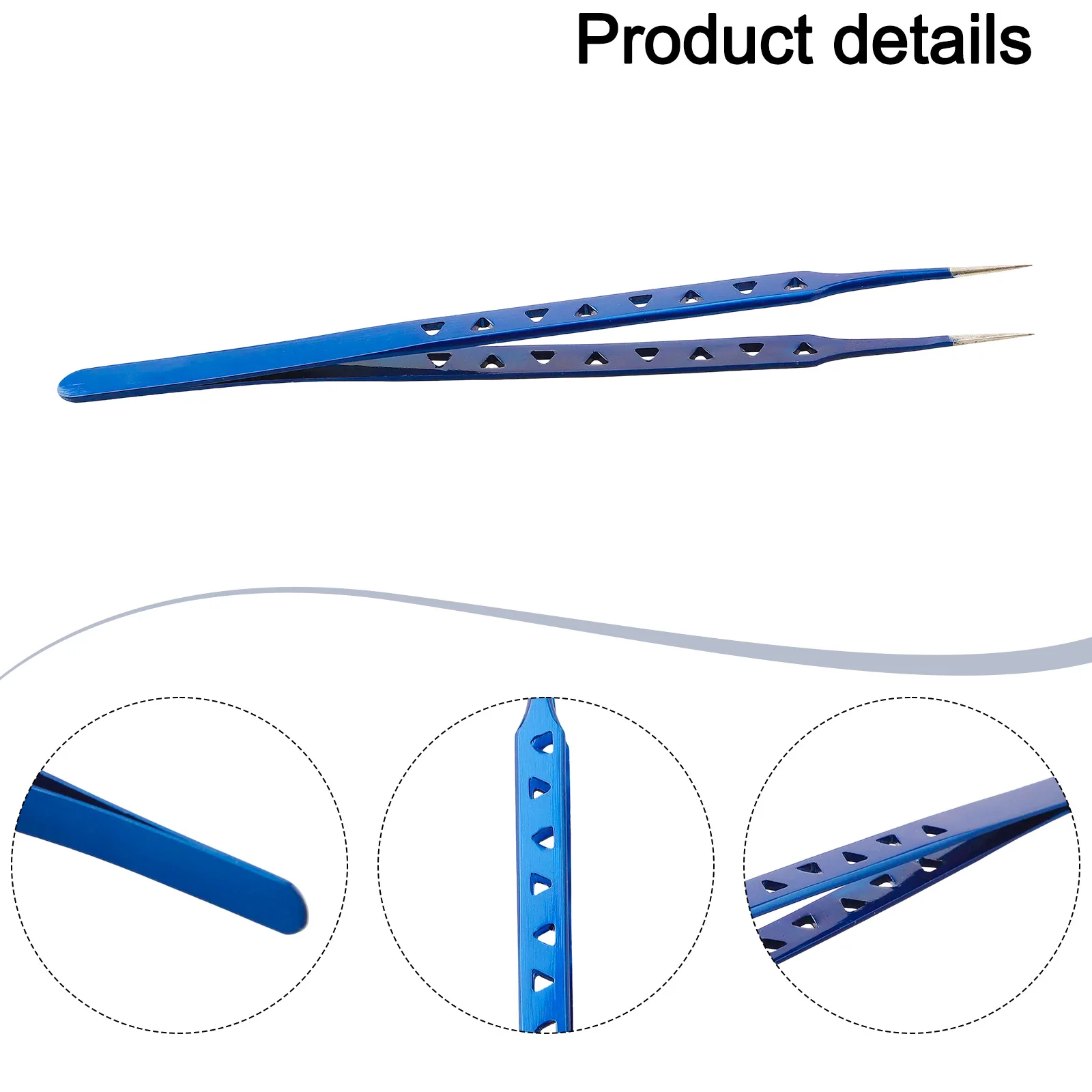 IC Clamping Tool Hollow Cooling Tweezers Erosion Resistance Temperature Resistance 160mm 6.3 In For Electronic Maintenance