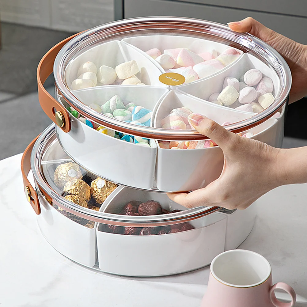 

Divided Fruit Tray Dried Snack Serving Dish Multi Compartment Bowl Party Wedding Banquet Decoration Storage Container For