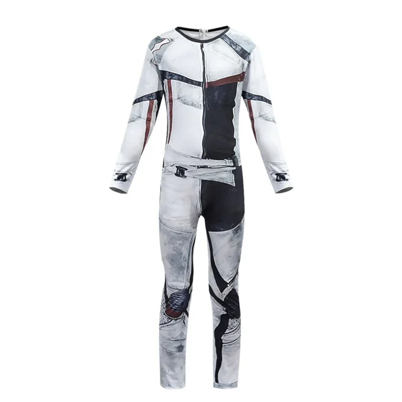 Boy Descendants 3 Carlos Jumpsuit Wig Cosplay Costume 3D Printed Zentai Suit Child Birthday Party Halloween Costumes For Kids