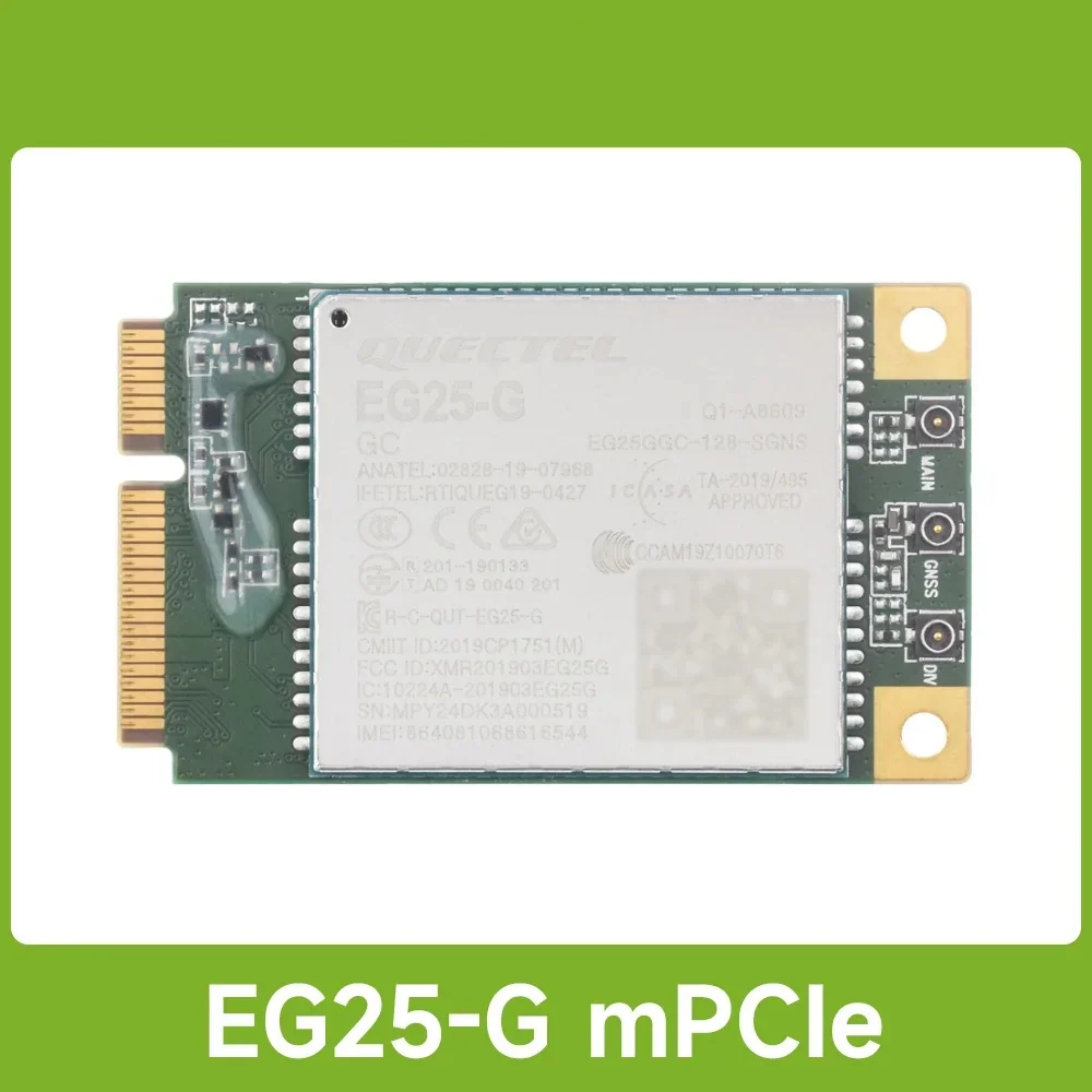 Waveshare Quectel EG25-G mPCIe Module, LTE Cat 4 module with PCI Express Mini Card form factor, Supports Multiple Wireless