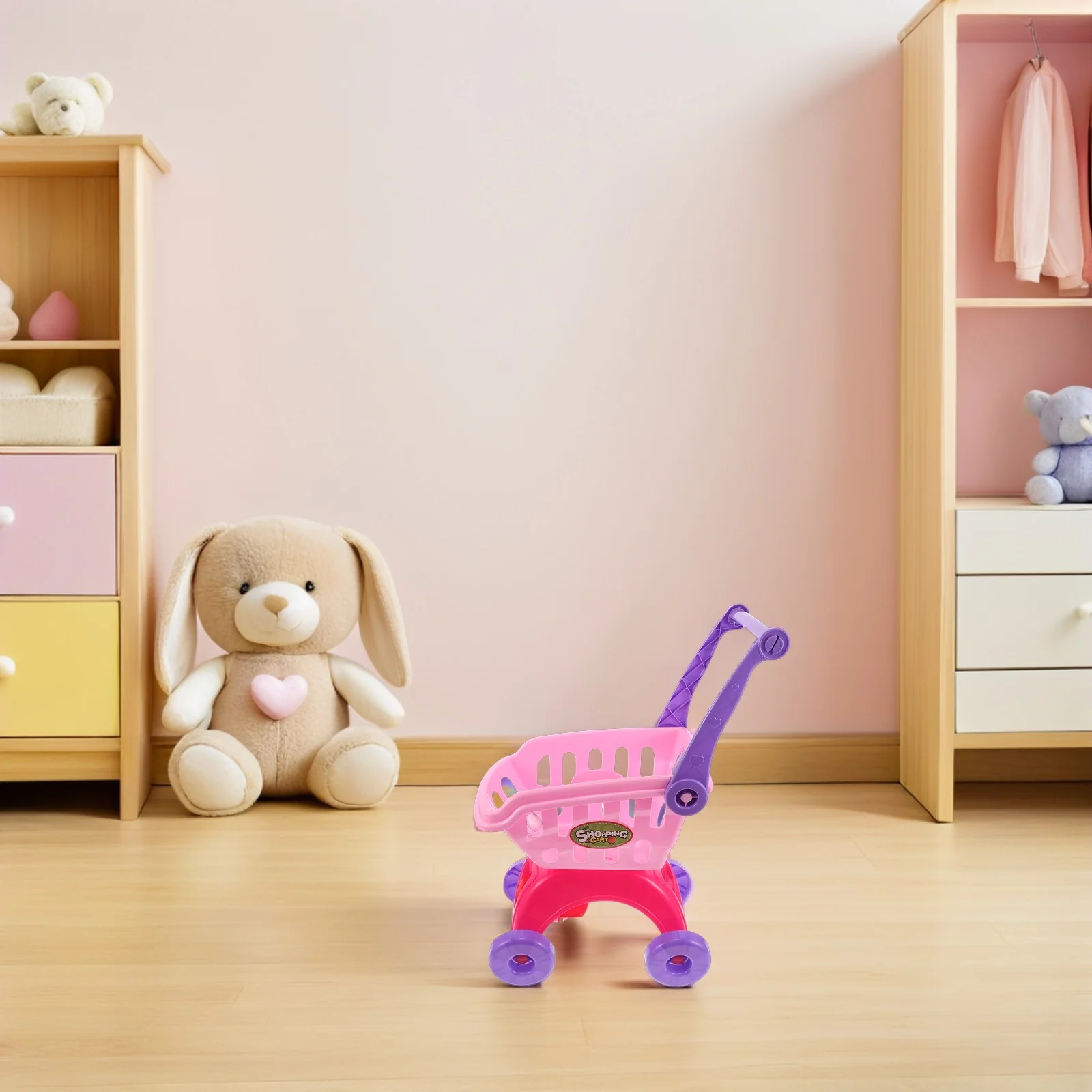 عربة يد صغيرة للأطفال، عربة سوبر ماركت واقعية، لعبة التظاهر، محاكاة متجر البقالة، مجموعة ألعاب سلة الأطفال #5