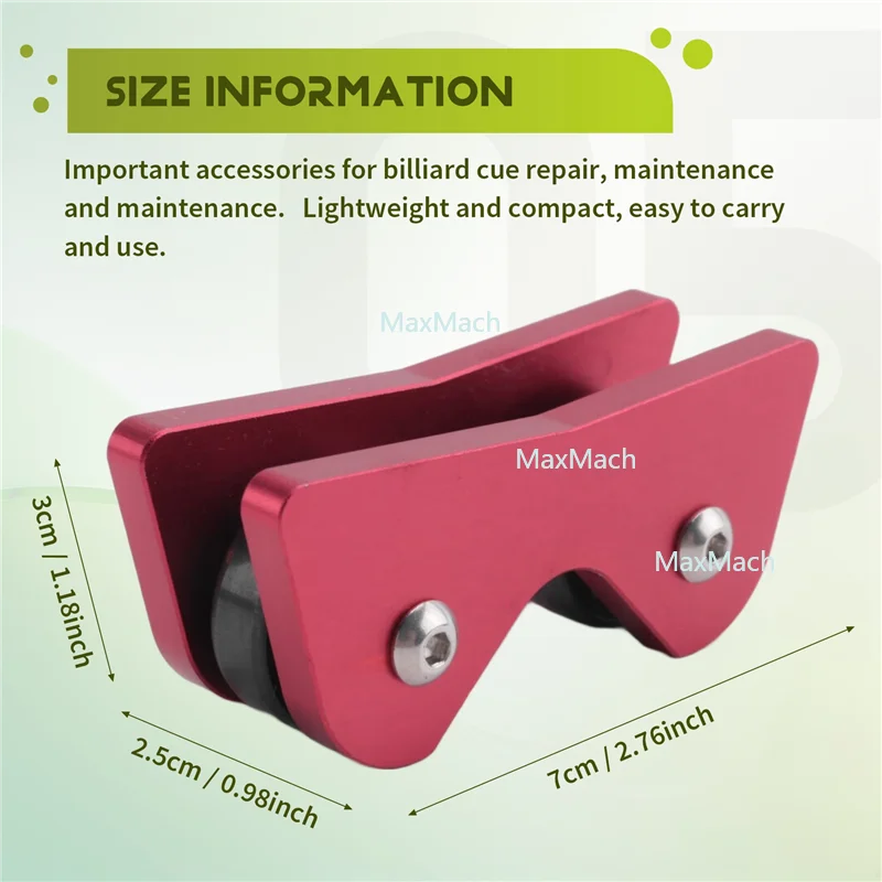 AZ-2Pcs البلياردو جديلة مستقيم مدقق ، حمام سباحة البلياردو جديلة السنوكر نادي الأسطوانة استقامة كاشف مدقق أداة فحص #6