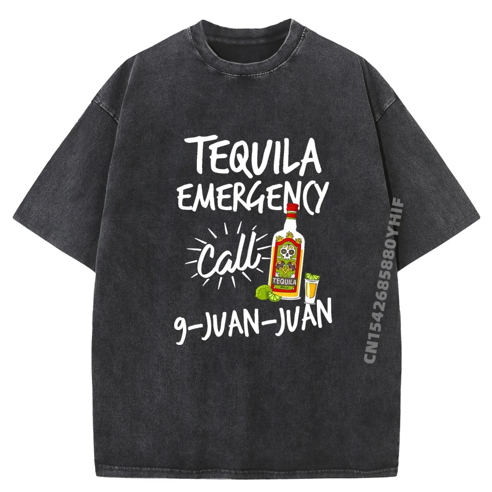 

Текила Emergency Call 9. Хуан Хуан. Забавная футболка с изображением текилы. Мужские забавные подарки. Размер ЕС. Корейские модные потертые топы.
