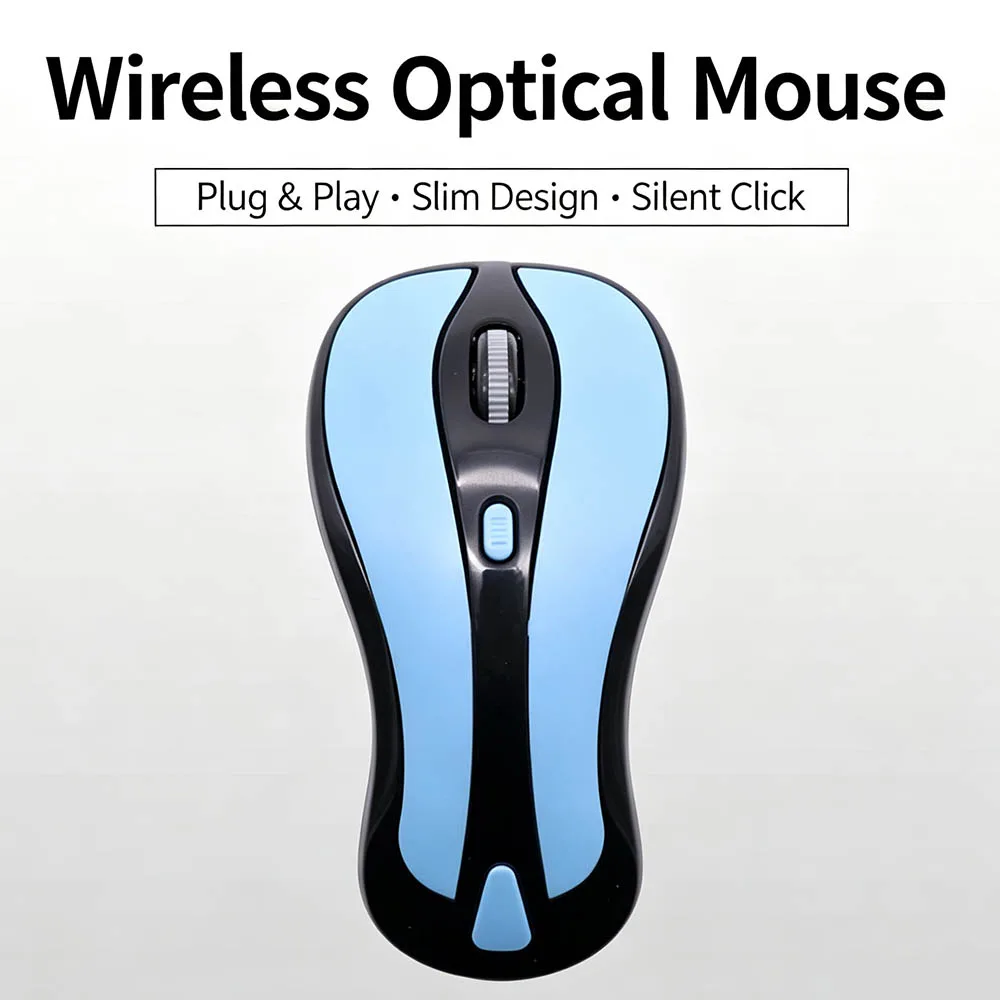 2.4G Wireless Gyro Air Mouse 7 Keys 1600DPI Silent Optical Battery One-Click Switch USB Receiver Wireless Mouse for PC Smart TV