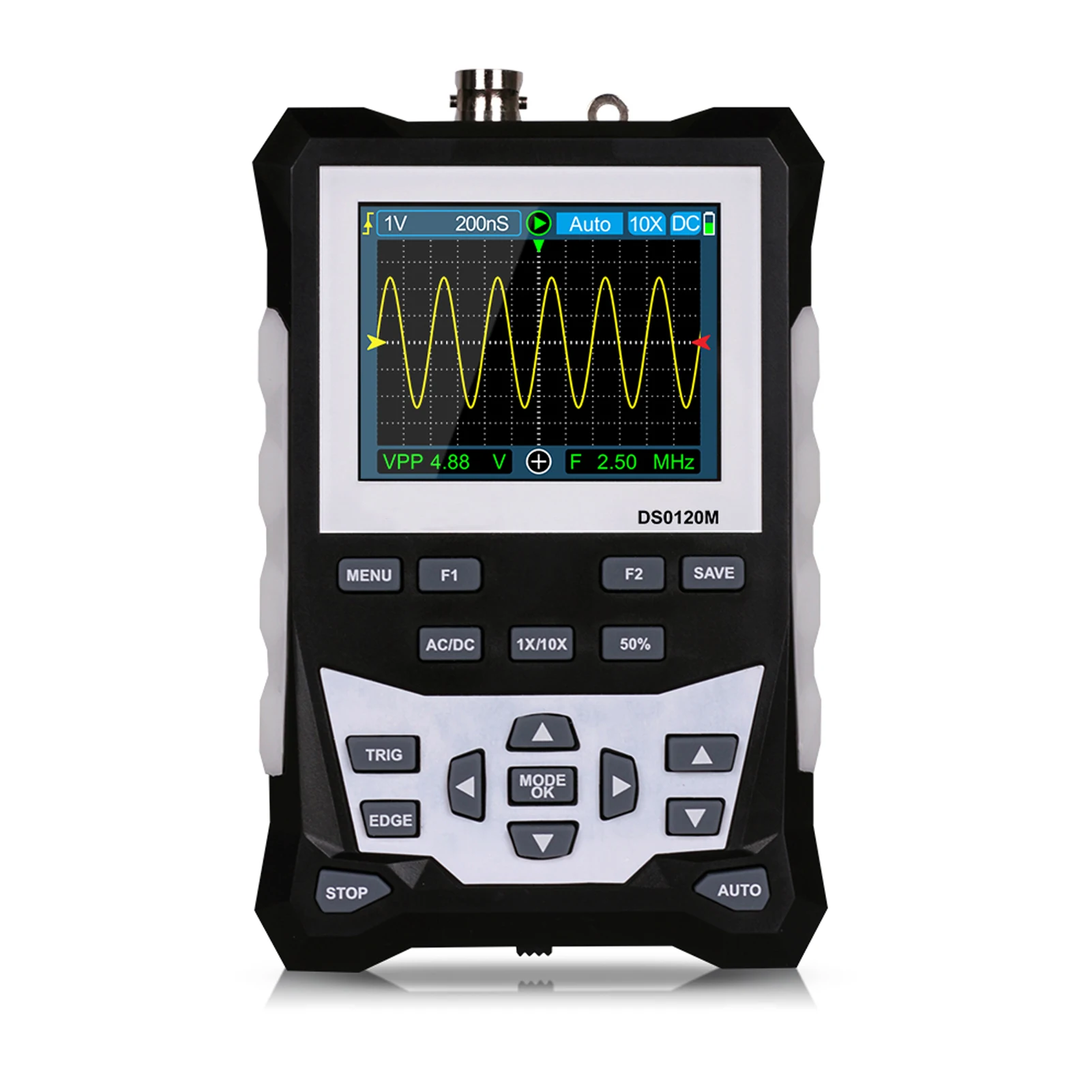 KKmoon DS0120M 320x240 2.4 Inch TFT Color Screen Digital Oscilloscope 120MHz Bandwidth 500MSa/s Sampling Rate Professional Tool