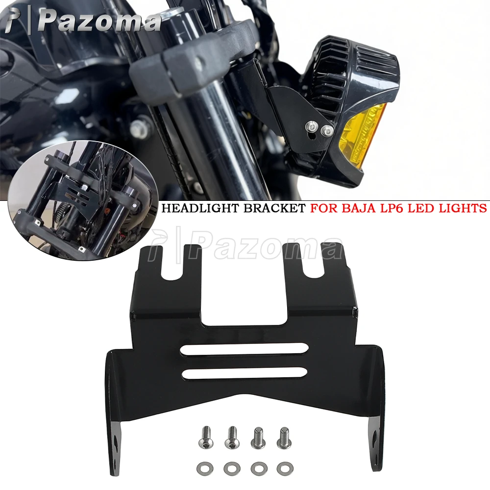 

Headlight Bracket Combo Kit For BAJA LP6 LED Lights 3.5" Universal Headlamp Mount Brackets For Harley Dyna Softail Sportster 18+
