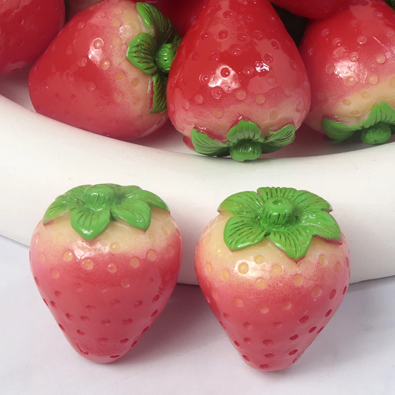 5/50Pcs Resin 3D Simulation Fruit Vegetable Miniature Dollhouse DIY Keychain Bracelet Handmade Hairpin