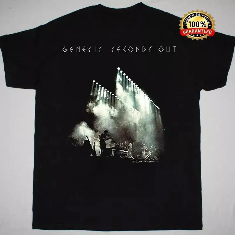 Genesis Band Seconds Out Album Black T Shirt Full Size S 5XL