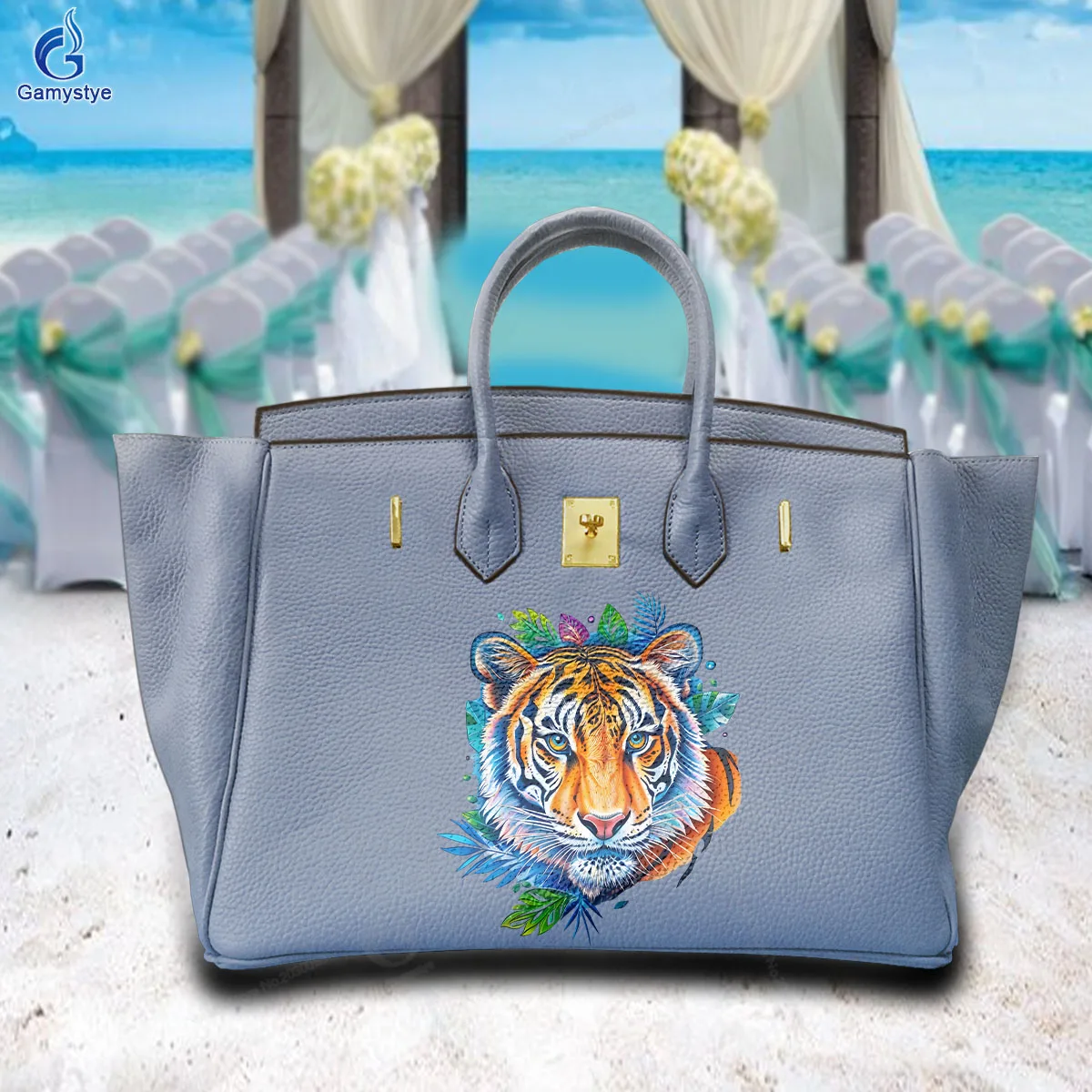 

Сумки с принтом по индивидуальному заказу, мультяшный тигровый аватар, мягкая женская сумка из коровьей кожи, роскошные оригинальные сумки, подарки Borse Da Donna